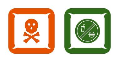 death sign and no foods or drink  Icon vector