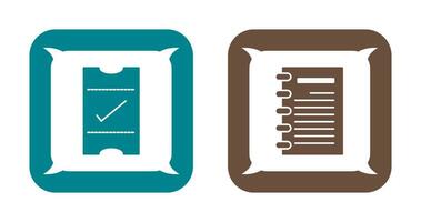 passes and notepad  Icon vector