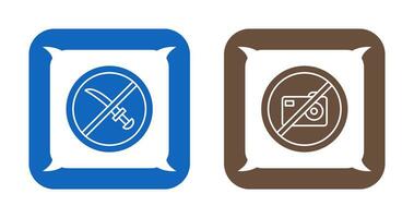 no weapons and no pictures  Icon vector