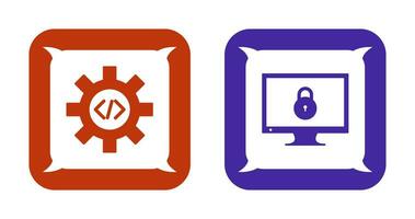code optimization and closed access  Icon vector