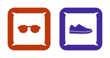 Sunglasses and Shoe Icon vector