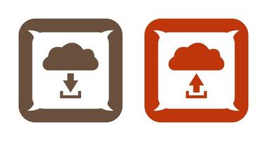 download from cloud upload to cloud  Icon vector