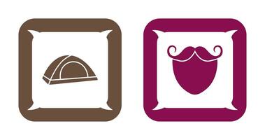 Beard and Moustache and Camp Icon vector