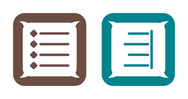 con viñetas lista y Derecha alinear icono vector