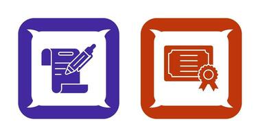 Contract and Certificate Icon vector