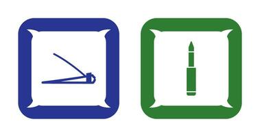 Nailcutter and  Eyeliner Icon vector