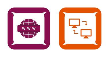 Sharing Systems and World Wide Icon vector