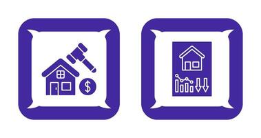 Auction and Real Estate Icon vector