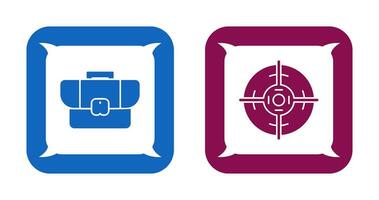Briefcase and Target Icon vector