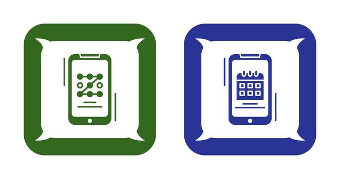 modelo código y calendario icono vector