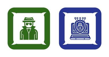 Spy and Protection Icon vector