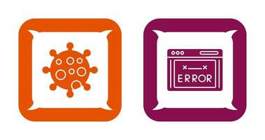 virus y error código icono vector