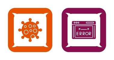 Virus and Error Code Icon vector