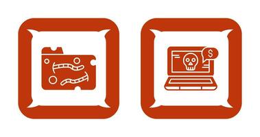 Worm and Online Fraud Icon vector