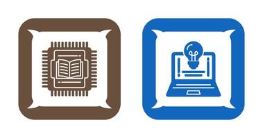 Cpu and Lamp Icon vector