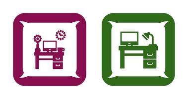 Work Table and Workplace Icon vector