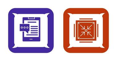 Chat and Minimize Icon vector