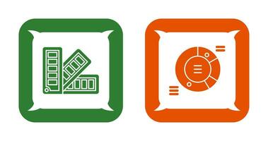 Pie Chart and Pantone Icon vector