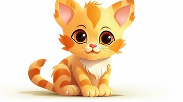 a cute little Cat in vector style. Generative AI photo