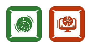 Venn Diagram and Web Icon vector