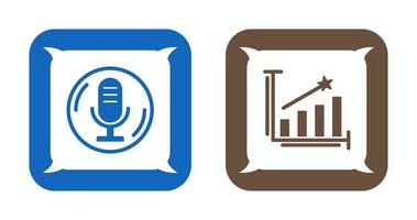 Microphone and Line Bars Icon vector