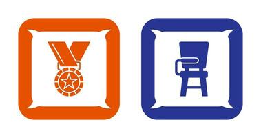 Medal and DeskSnack and Money Icon vector