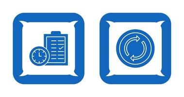 Time Planing and Loop Icon vector