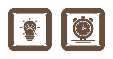 visionario y alarma campana icono vector