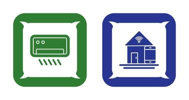 Air Conditioner and Home Automation Icon vector
