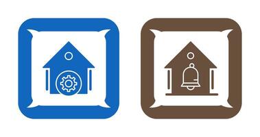 Settings and Alert Icon vector