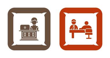 Employee and Evaluating work Icon vector