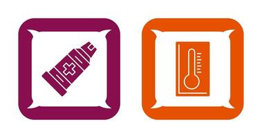 Paste and Thermometer Icon vector