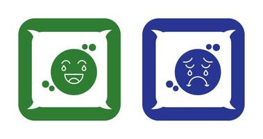 Loughing and Unhappy Icon vector