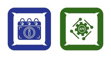 api and calendar Icon vector