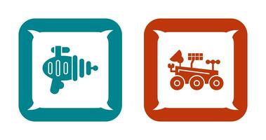 laser gun mars rover Icon vector