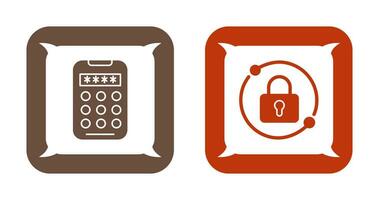 Pin Code and Pad Lock Icon vector