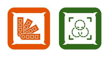 pantone and intersection Icon vector