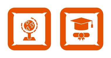 Geography and Graduation  Icon vector