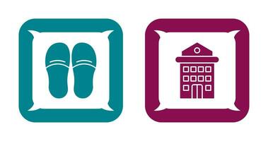 Slippers and Hotel Icon vector