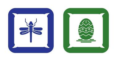 Dragonfly and Easter  Icon vector