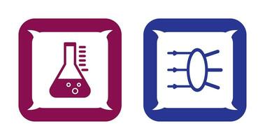 Refraction and beaker Icon vector