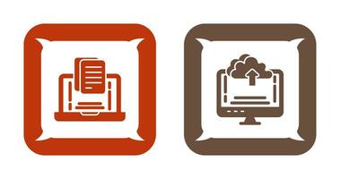 Document and Upload Icon vector