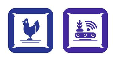 Poultry and Conveyor Icon vector