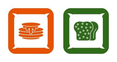 Pancake and Toast Icon vector