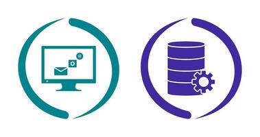 digital marketing and database management Icon vector