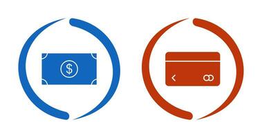 dollar and credit card Icon vector