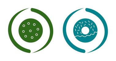 cookie and doughnut Icon vector