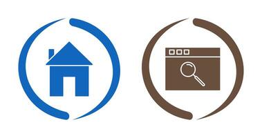 homepage and browser  Icon vector