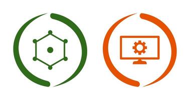 nodes and network setting  Icon vector
