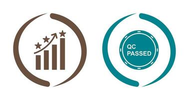 Reputation Management and QC Passed Icon vector